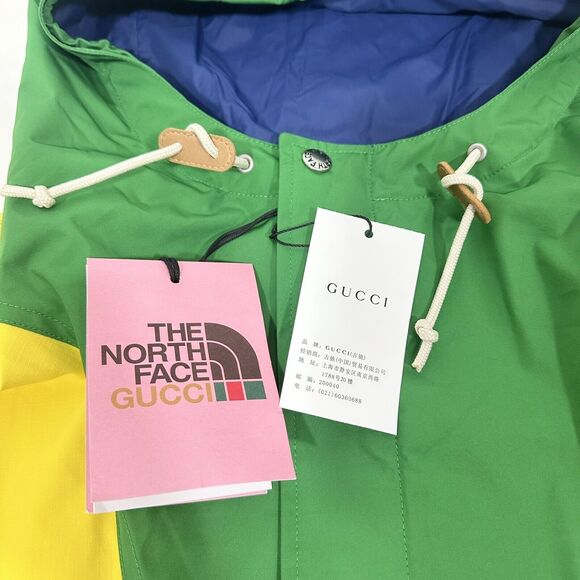Gucci x The North Face XL Windbreaker Rain Anorak Jacket Color Block NWT - Picture 8 of 14